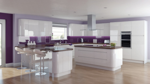 Solo Gloss White Chippendale Modern Kitchens Omega Plc