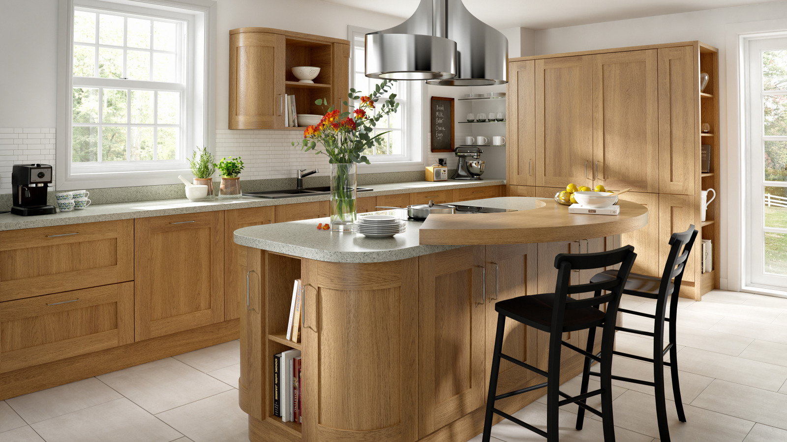 Shaker Lissa Oak Wood English Rose Shaker Kitchens Omega PLC