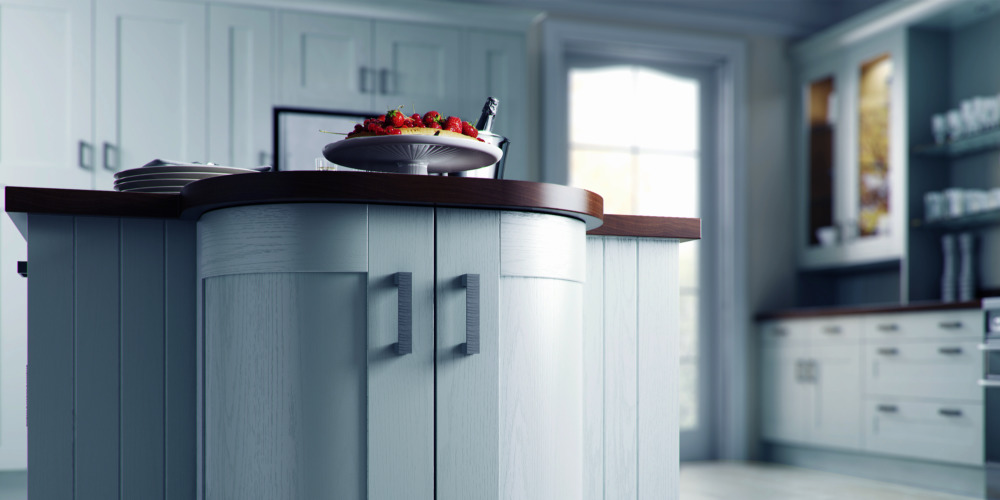 Painted Light Blue Timber Shaker