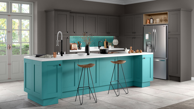 Moda Graphite Turquoise