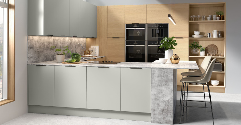 Contemporary Vogue Light Grey And Lissa Oak