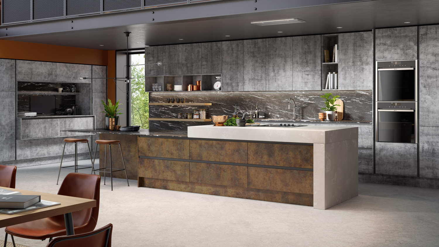 Inset Chic Copper Linear Bellato Grey