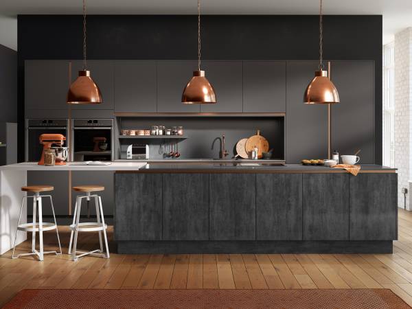Inset Linear Lustre Metallic Chic Dusk Grey And Chic Graphite