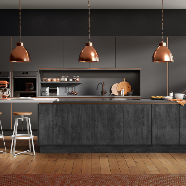 Inset Linear Lustre Metallic Chic Dusk Grey And Chic Graphite