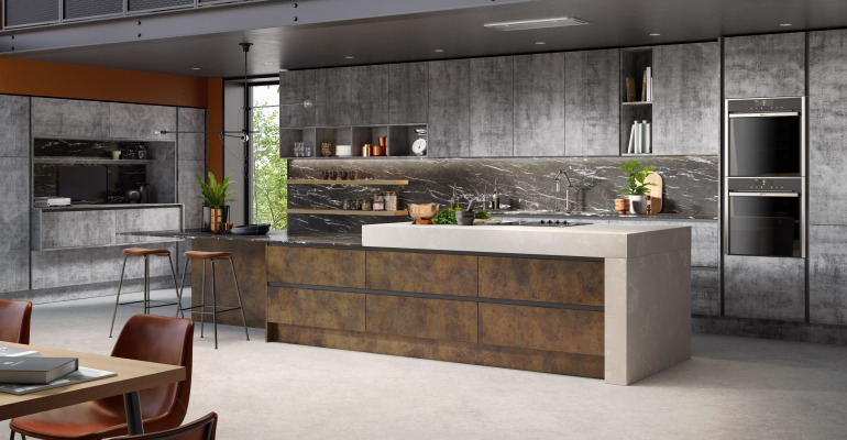 Inset Chic Copper Linear Bellato Grey