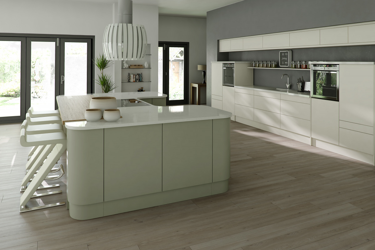 Linear Painted Ivory Sage Grey