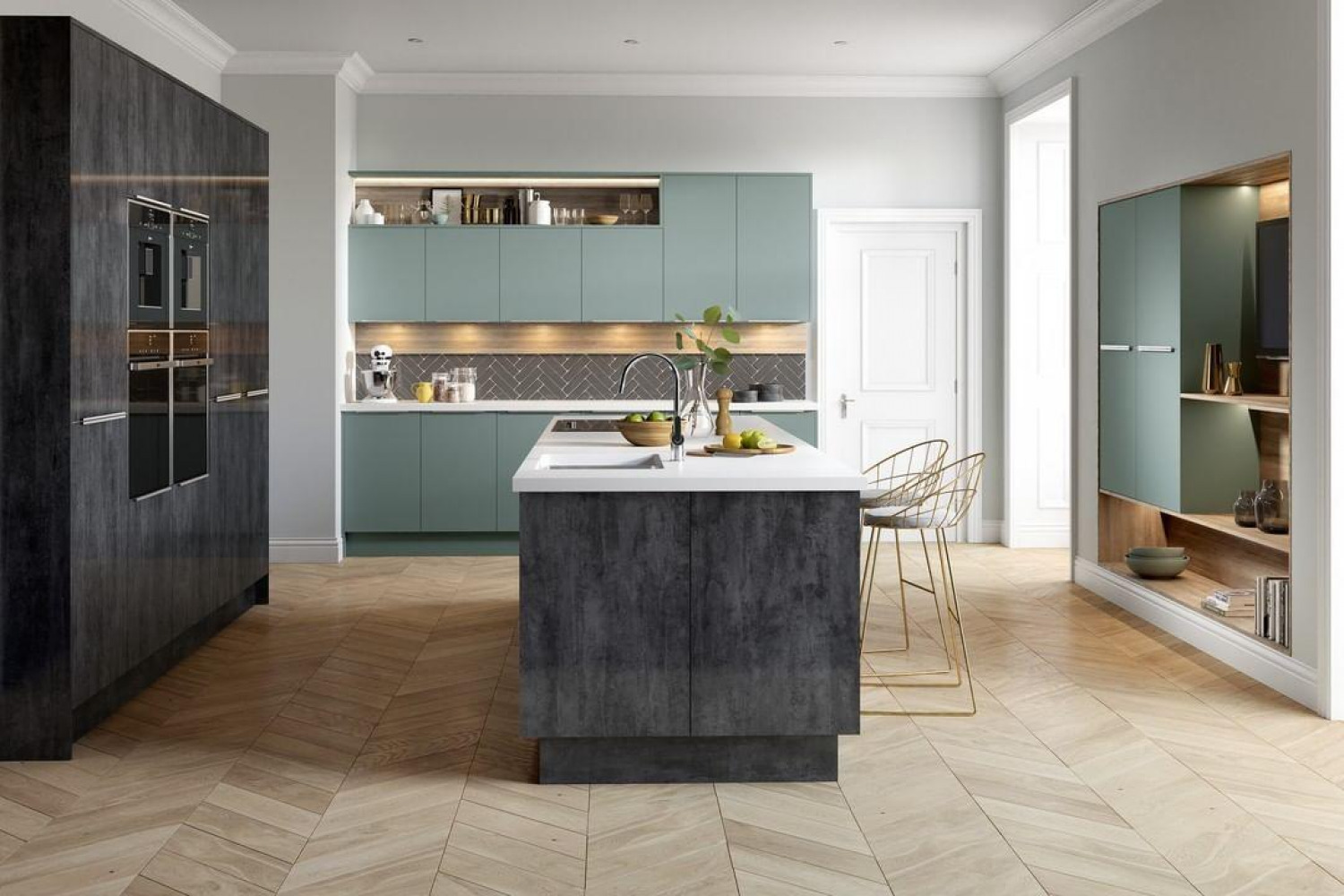 Black Gloss Kitchen Ideas Kitchen Island