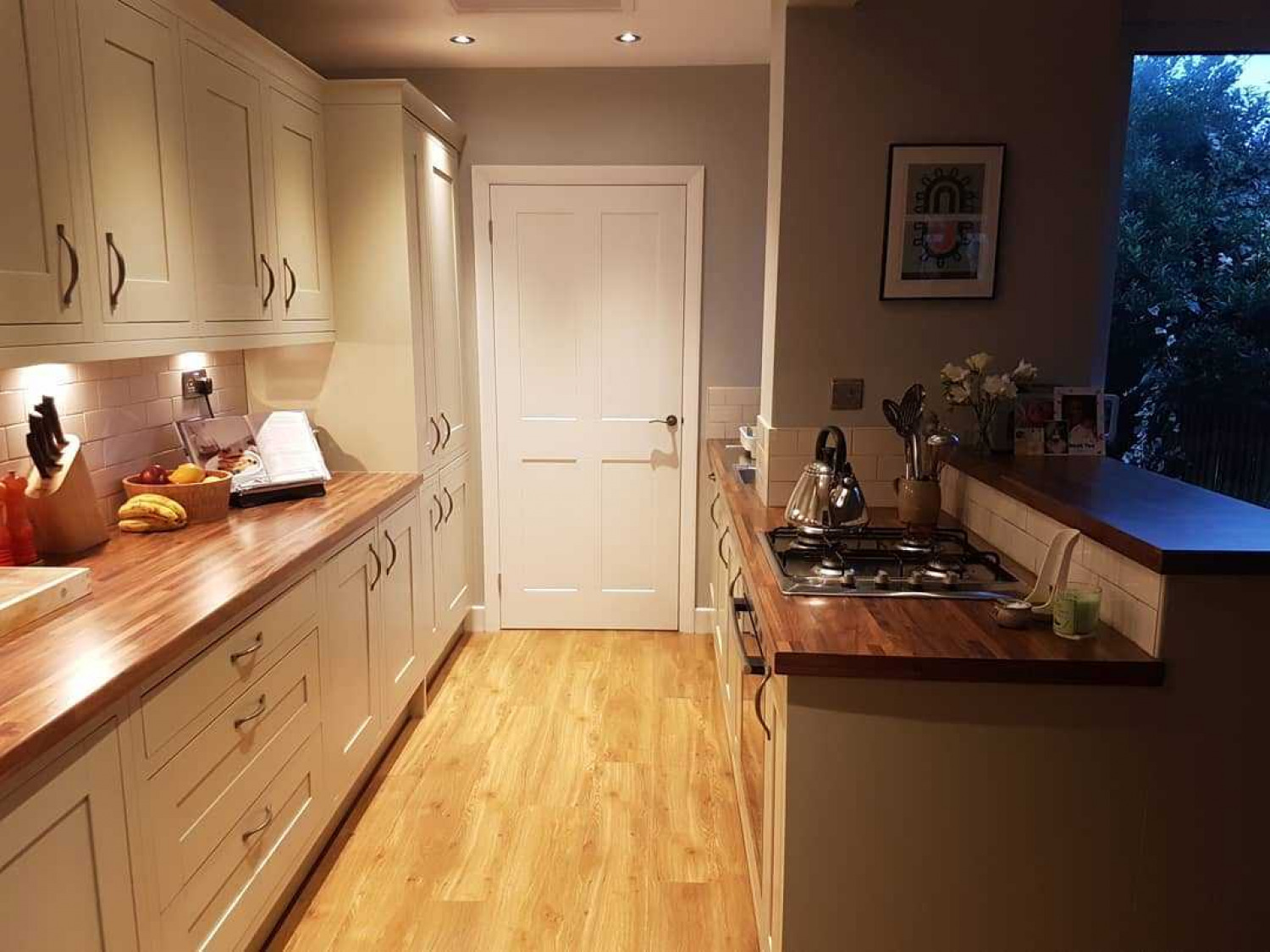 Narrow Kitchens Cream