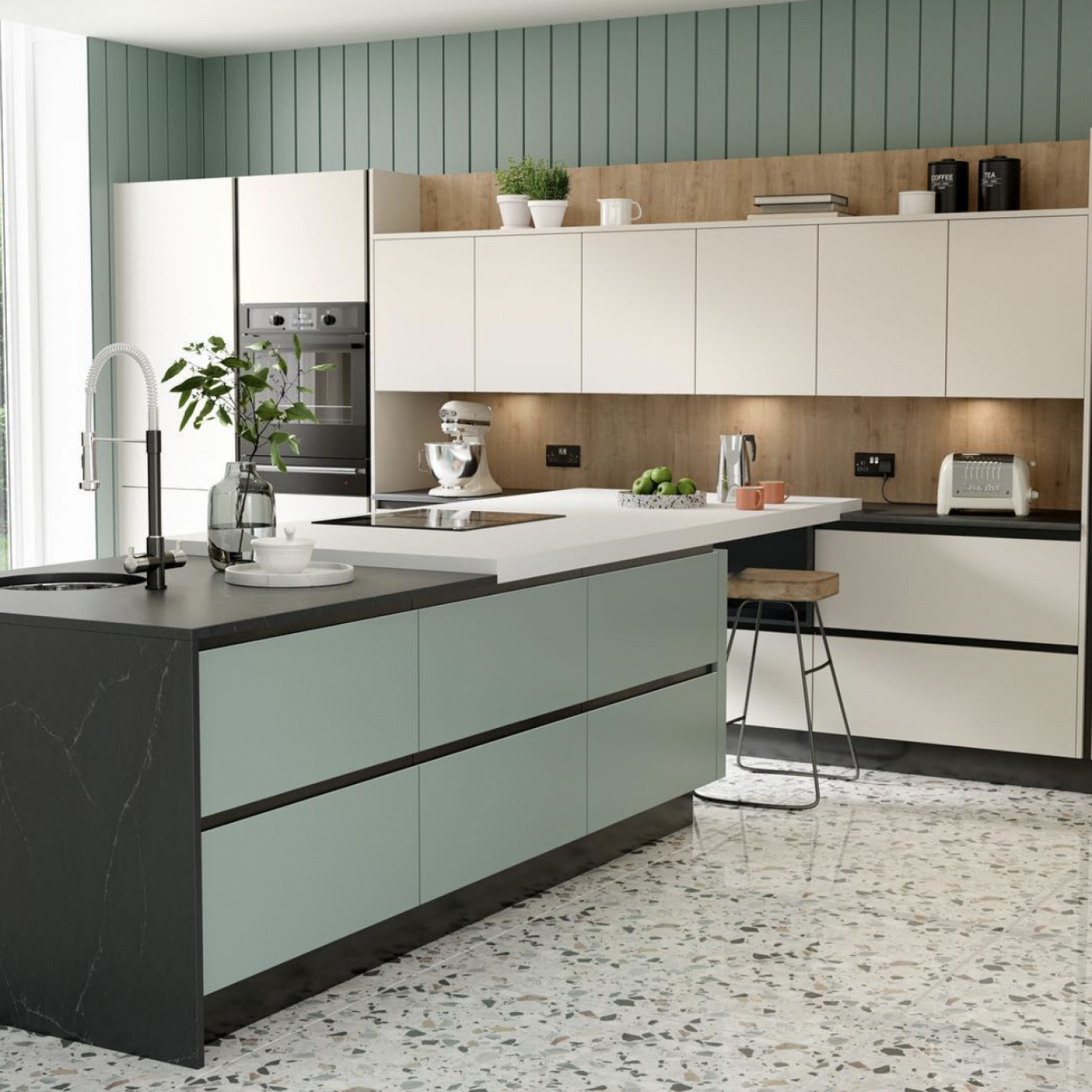 Retro Patterned Kitchen Flooring