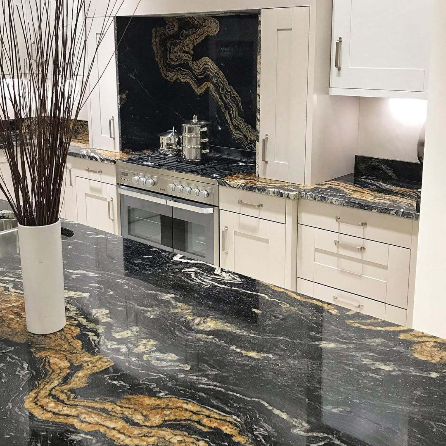 Black And Copper Kitchen Ideas Copper Marble Backsplash
