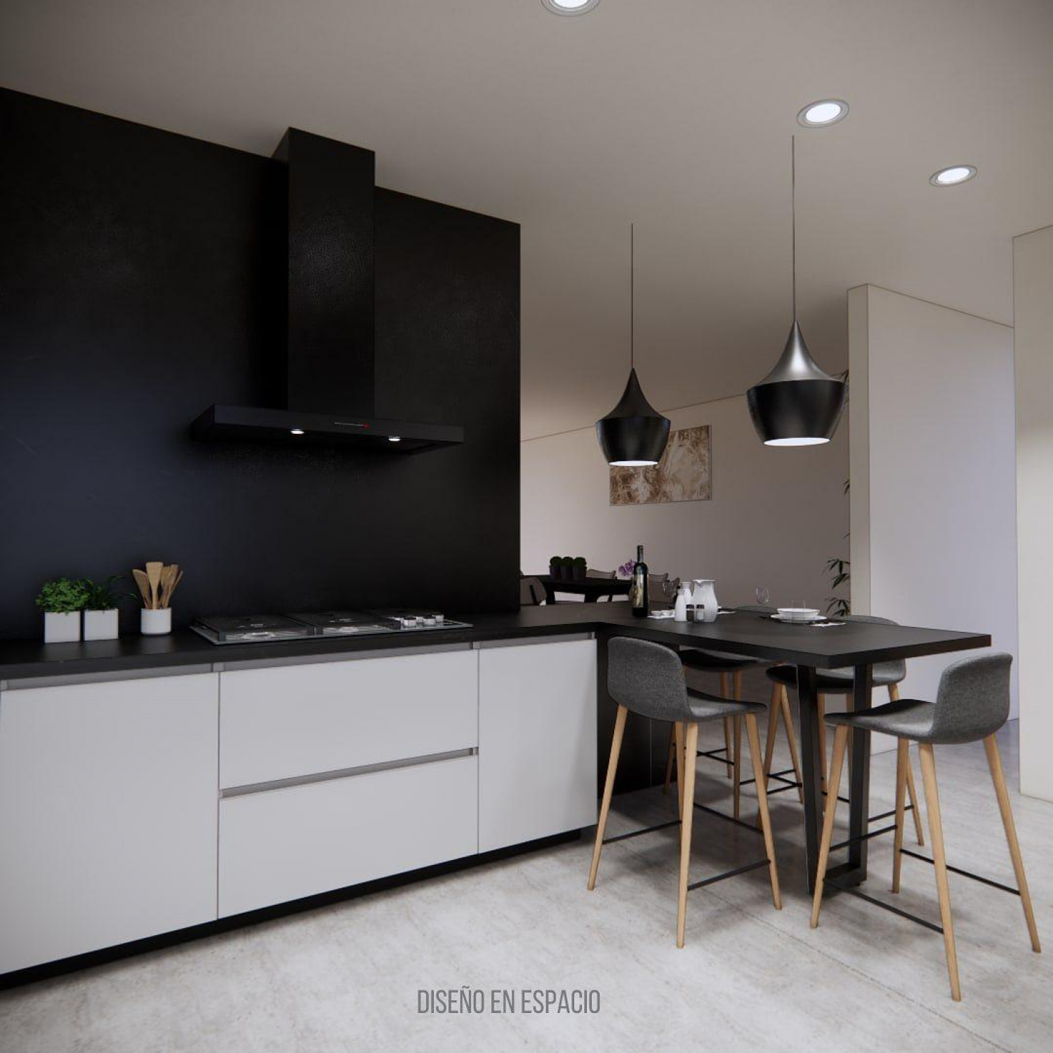Black And Cream Kitchen Ideas Black Walls