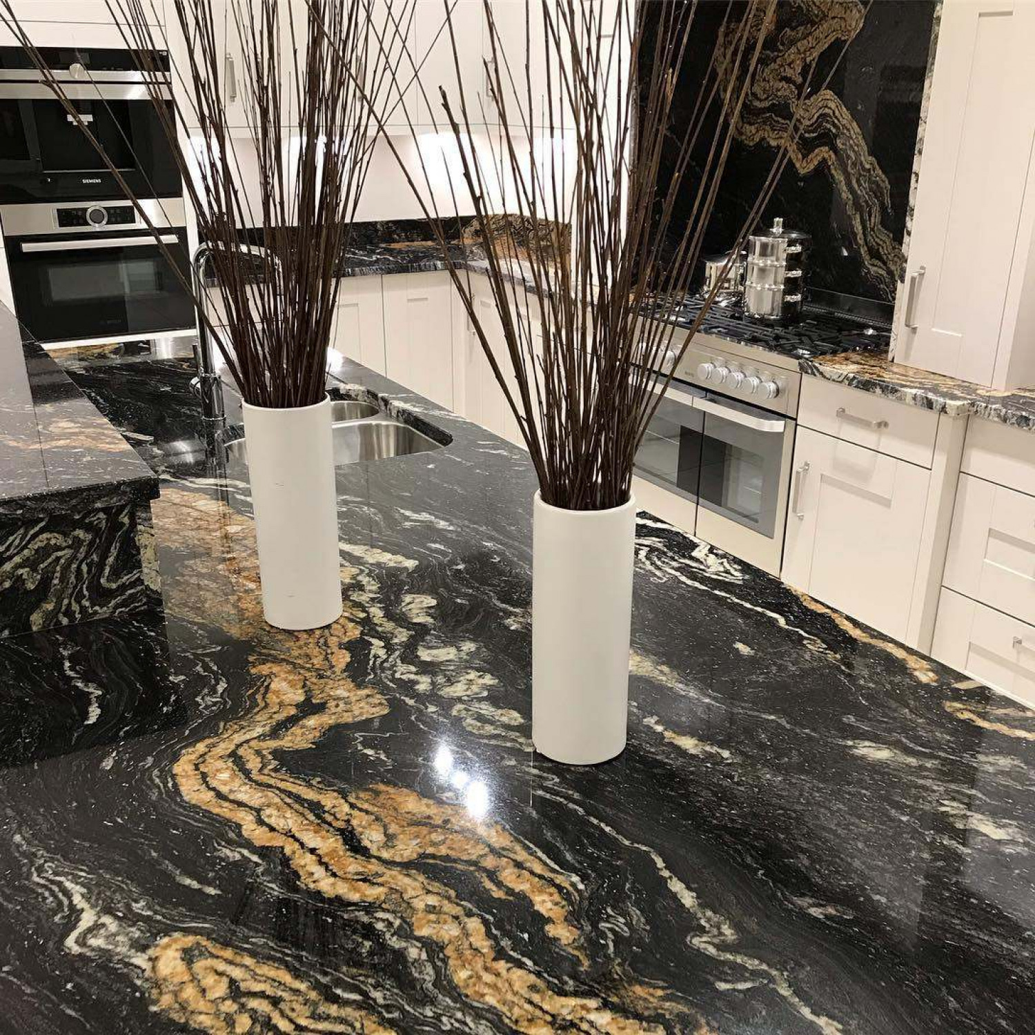 Black Kitchen Worktop Ideas High Gloss Countertop