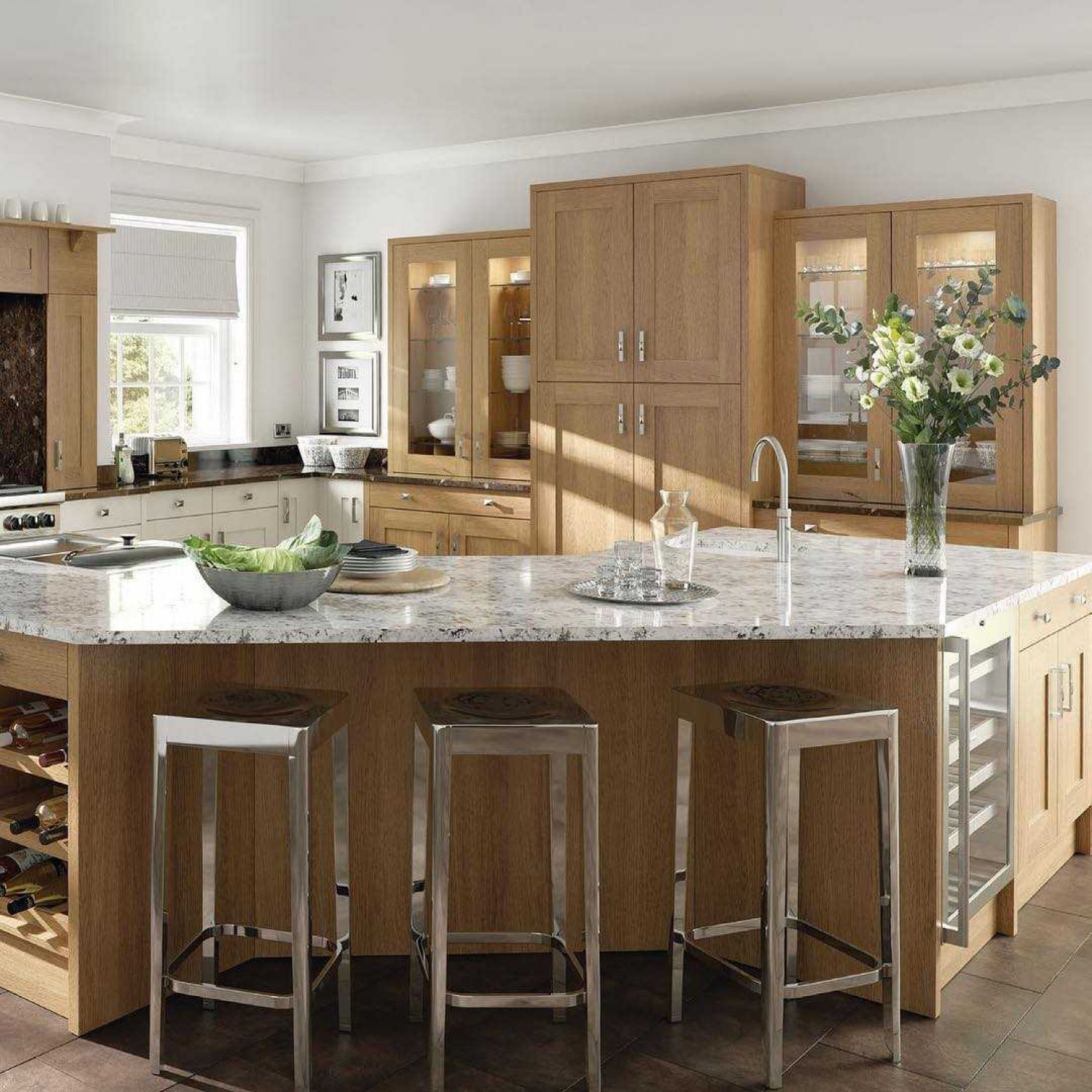 G Shaped Kitchen Angled Counters