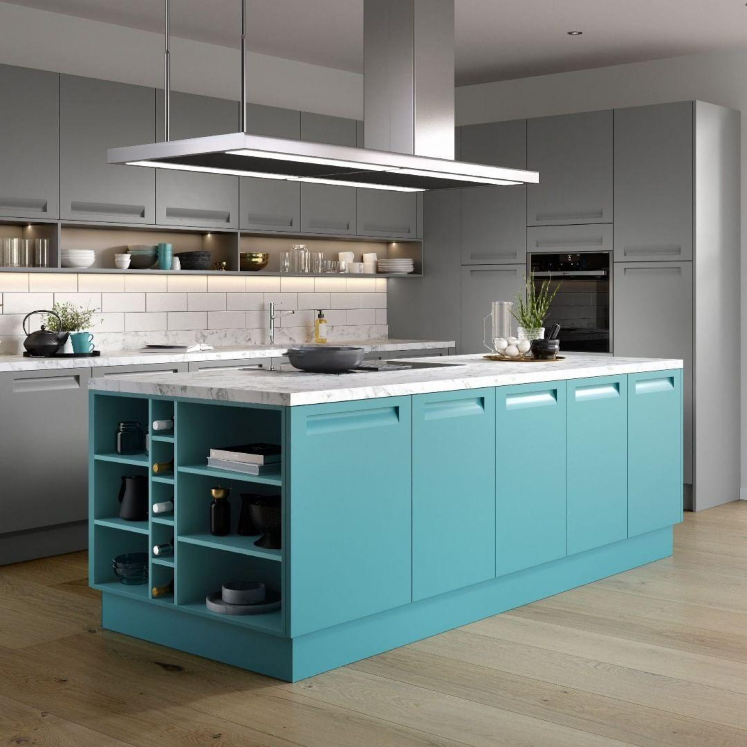 Grey Kitchen Ideas Grey And Blue Cabinets