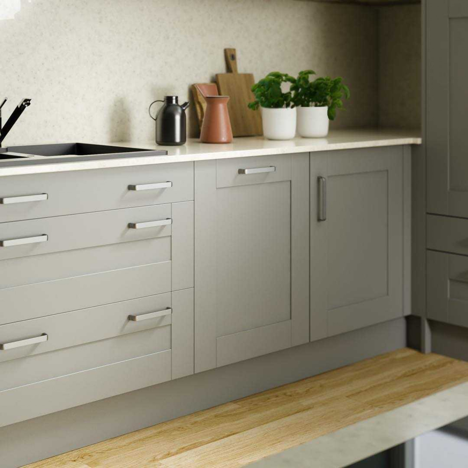 Narrow Kitchens Grey