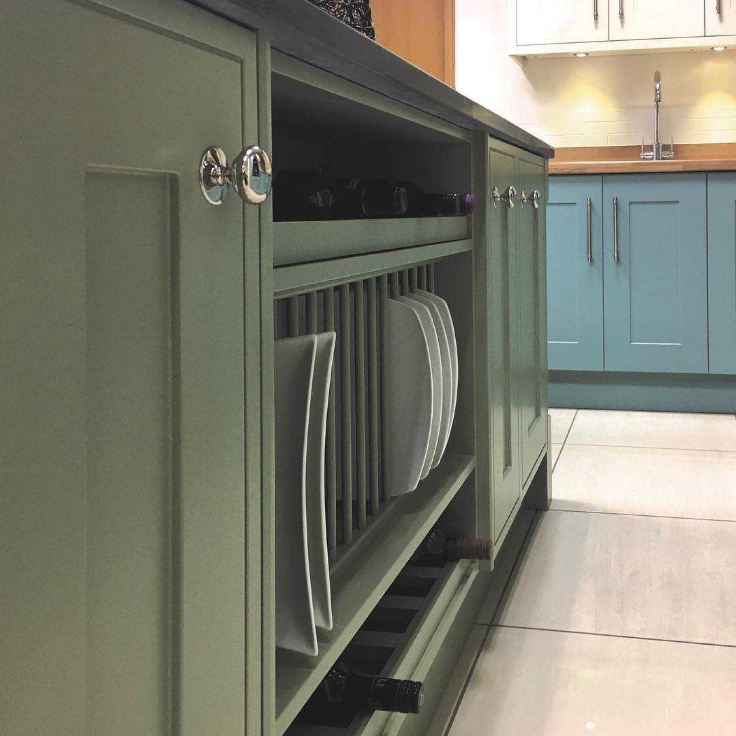 Olive Kitchen Ideas Green And Blue Cabinets