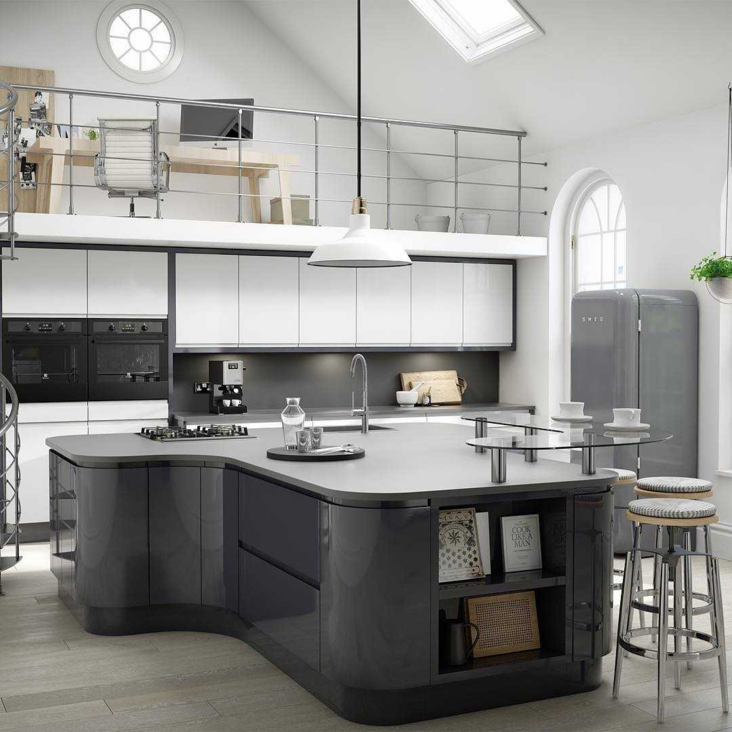 White Kitchen Worktop Ideas Monchrome Kitchen