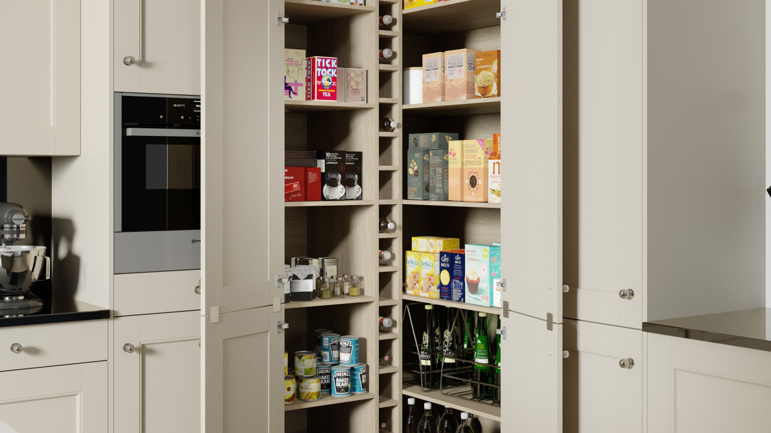 Manor House Shaker Diagonal Larder Open