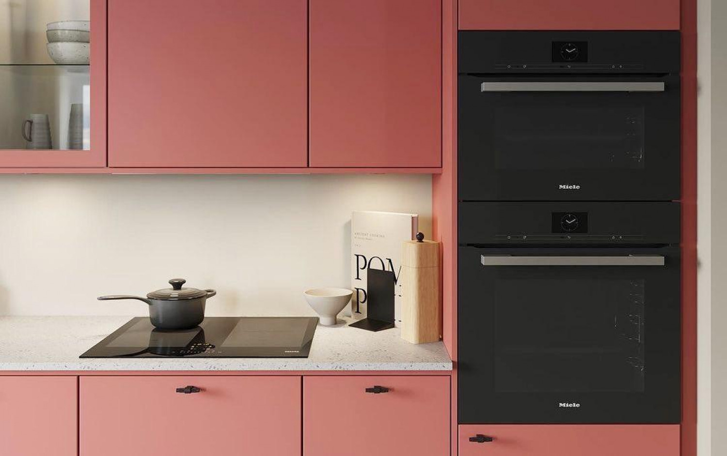 Black And Red Kitchen Ideas White Walls