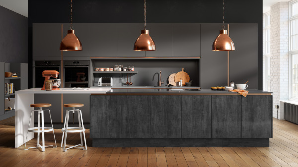 M F1 Mackintosh Inset Linear Lustre Metallic Chic Dusk Grey And Chic Graphite
