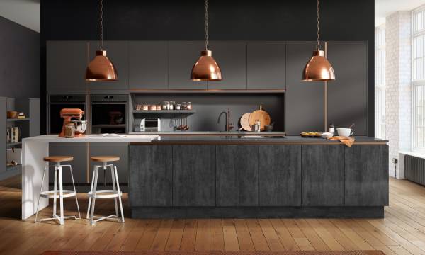 M F1 Mackintosh Inset Linear Lustre Metallic Chic Dusk Grey And Chic Graphite