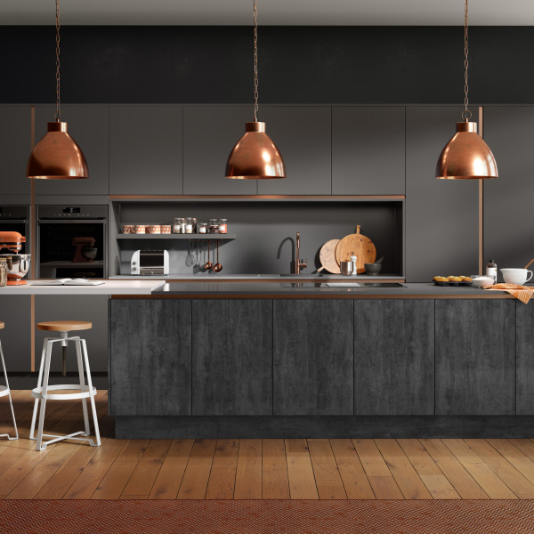 M F1 Mackintosh Inset Linear Lustre Metallic Chic Dusk Grey And Chic Graphite