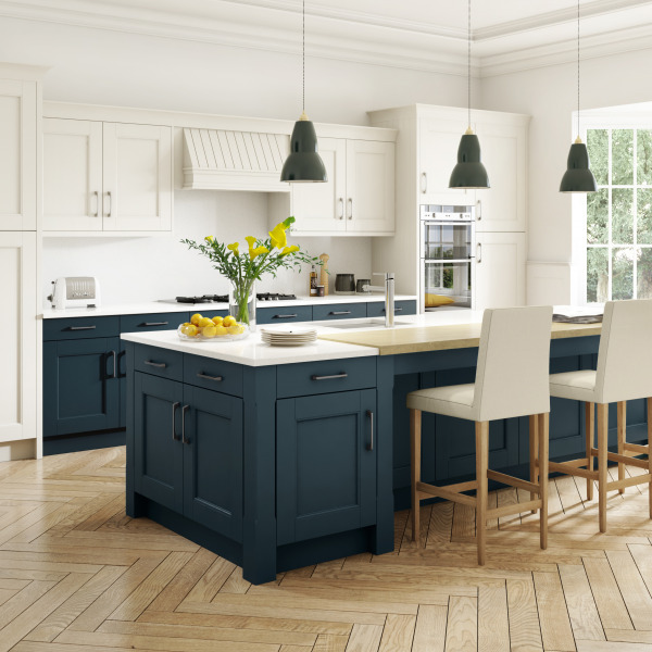 Stately Shaker Painted Ivory Oxford Blue