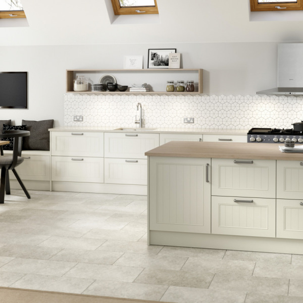 White Kitchen Wooden Worktops